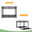 Metal Bunk Bed With Trundle, Black-361183055