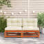 Canapé de patio sans accoudoirs avec coussins Ebern Designs-811191381-811191382