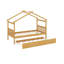 Lit simple en bois avec lit gigogne-512509990