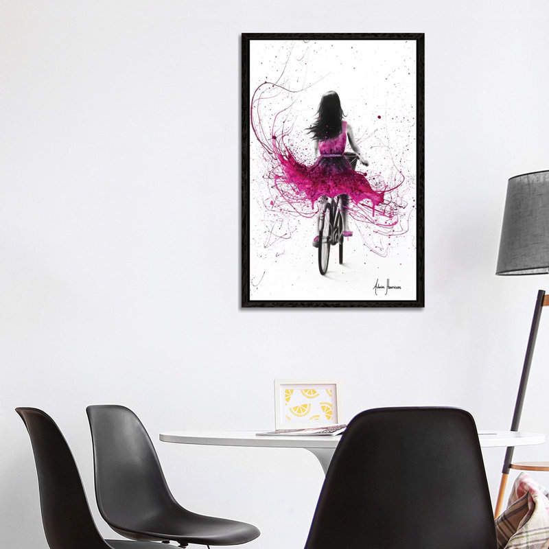 Quintessential Cycle by Ashvin Harrison - Print on Canvas, 101.6 cm H x 66.04 cm W, Black Framed