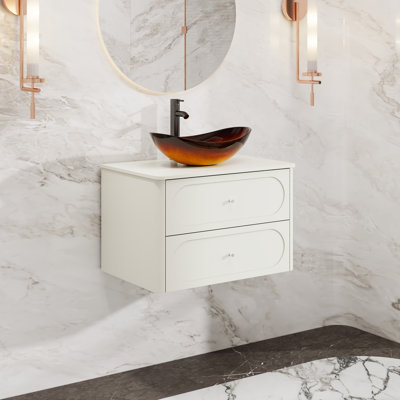 Meuble-lavabo mural simple 30 po avec lavabo vasque, robinet