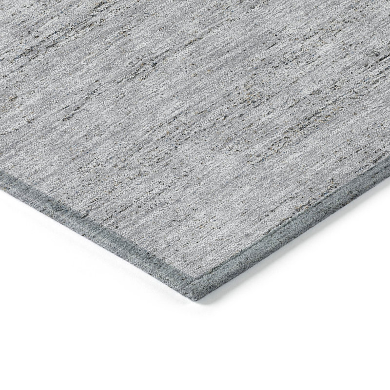 Tapis d'intérieur / extérieur géométrique lavable beige et bleu taupe 5 pi x 8 pi