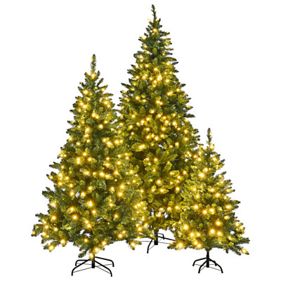 Pre-Lit  Pine Artificial Christmas Tree,Set of 3