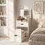 Meuble-lavabo compact 3 en 1 avec miroir à DEL rabattable, tiroirs de grande capacité et espace de rangement dissimulé-546137442