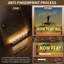 Présentoir en vinyle Now Play, lettres noires