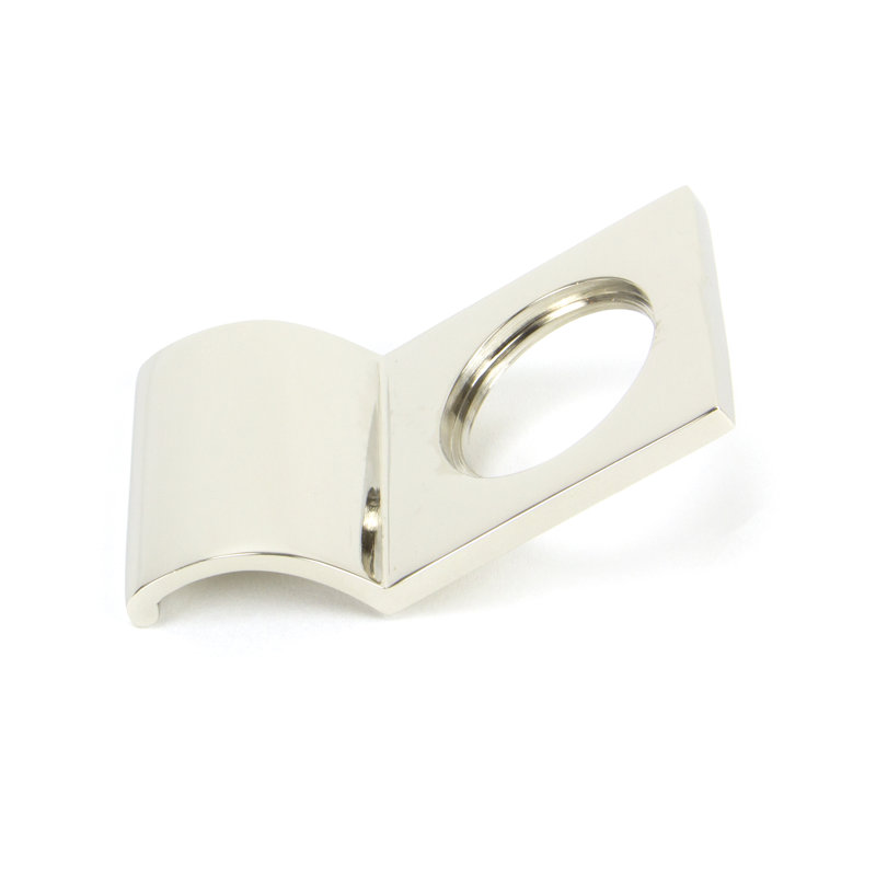 Rim Cylinder Pull Rosette, Polished Nickel