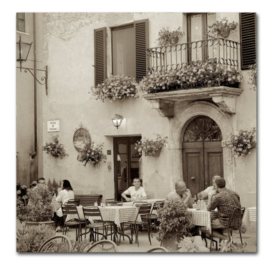 Alan Blaustein «Tuscany Caffe VI», reproduction de photo sur toile tendue