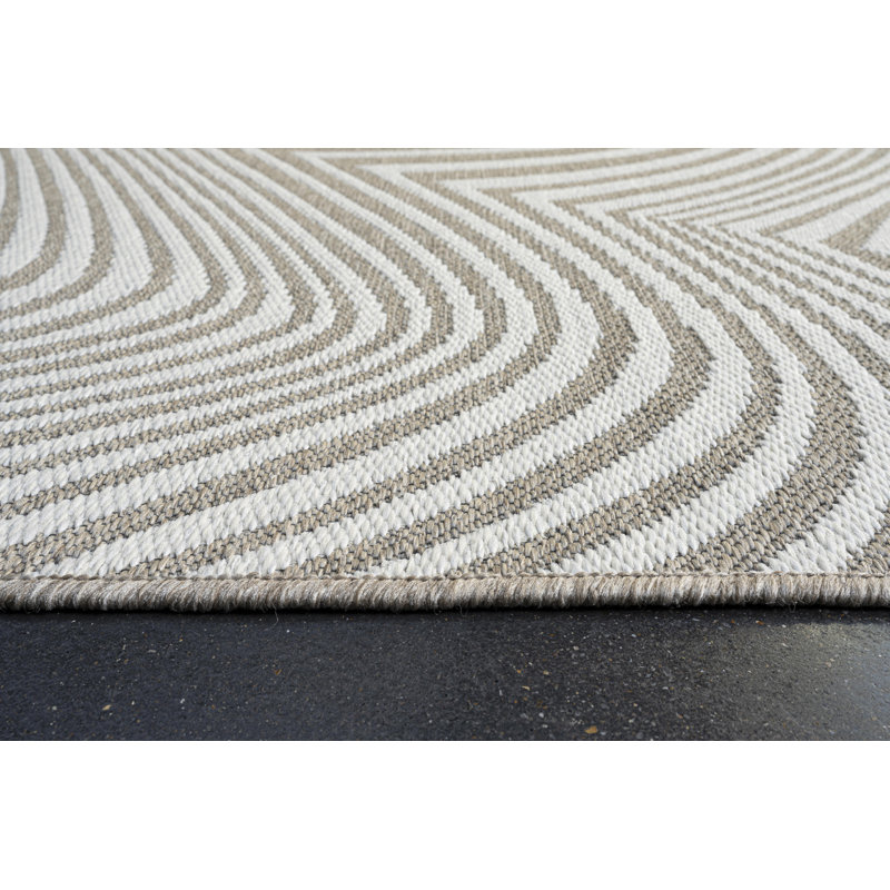 Jatinder Flatweave Polypropylene Beige Rug, Rectangle 120 x 170cm