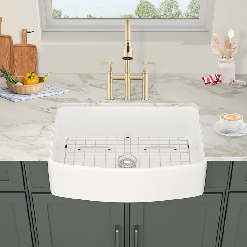 33'' L Single Bowl Fireclay Kitchen Sink