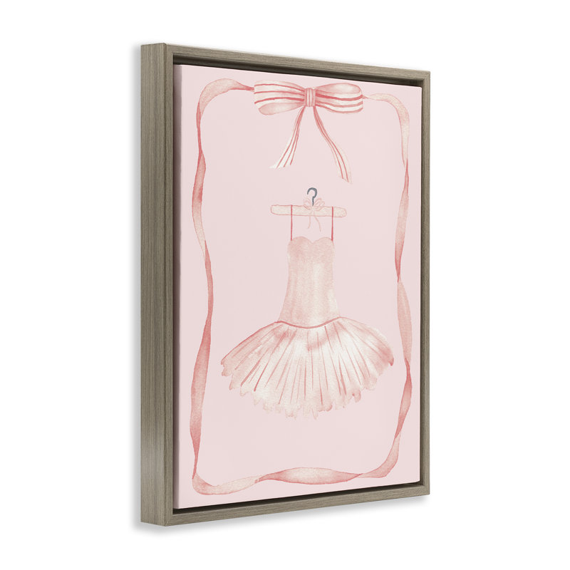 Robe de ballet sur cadre flottant cintre, design par Nina Jacobs, Cadre flottant orme Montalcino, H 21 po x l 17 po