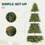 Arbre de Noël artificiel vert pré-éclairé-1617459514
