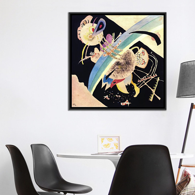 "Study for Circles on Black" par Wassily Kandinsky, reproduction d'art sur toile tendue, H 26 po x l 26 po x P 1,5 po