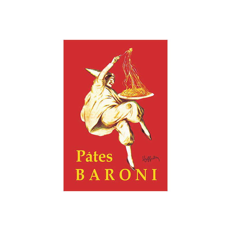 Affiche rétro assiettes baroni sur toile tendue, H 42 po x l 28 po x P 1,5 po