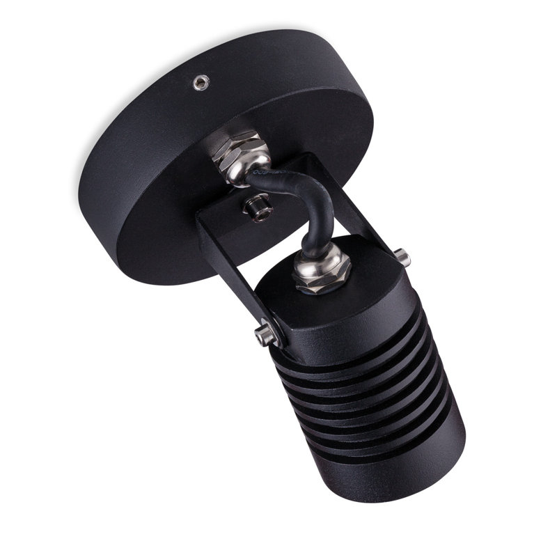 Matte Black 4.72cm H Integrated LED Outdoor Flush Mount