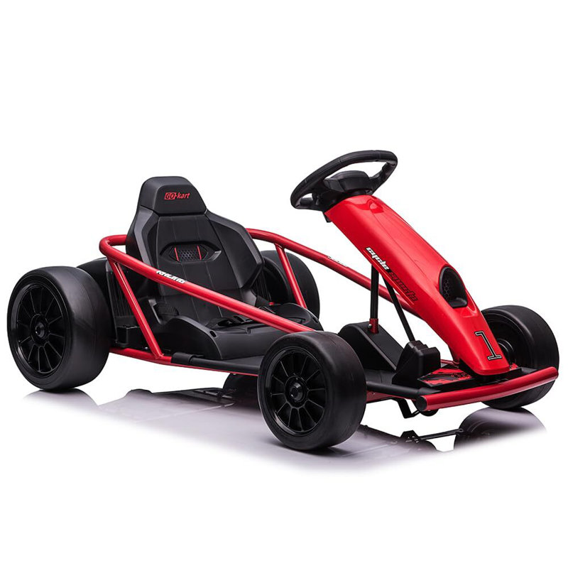Karting pour enfants 24 V avec moteurs puissants, grande batterie, Rouge