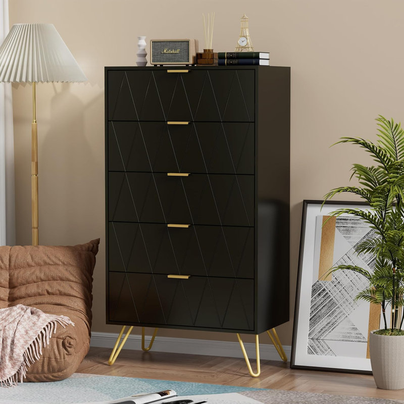 Steel Rectangle Accent Cabinet, Black