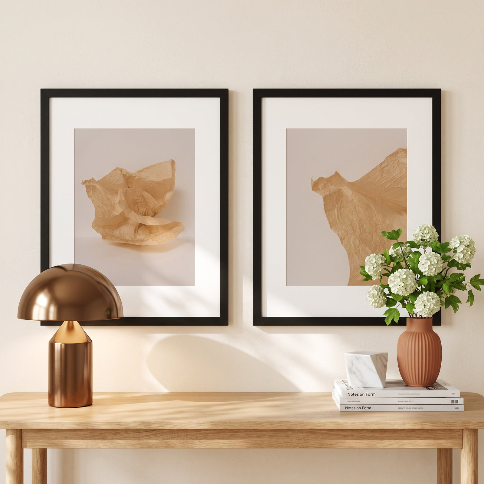 Lorena "Unpackage" 2-Piece Photo Set, 30" H x 24" W x 1.25" D, Black