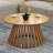 Solid Wood Base Single Coffee Table Round Coffee Table Modern Tea Table For Living Room-295693879