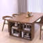 Bureau rectangulaire en bois massif brun clair-1179933557