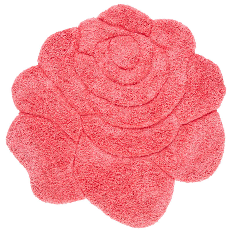Tapis Kateleigh Novelty 903 en fuchsia / rose, Rond 5 pi