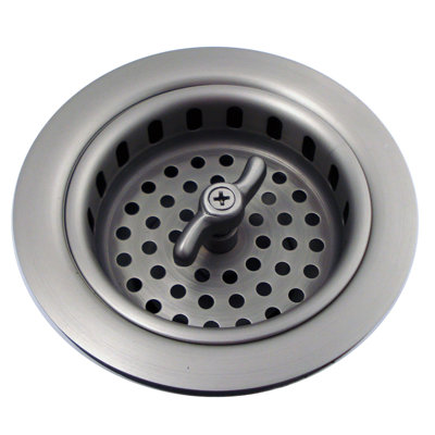 Kitchen Sink Drain Assembly with Twist Lock Basket Strainer