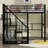 Twin Size Metal Loft Bed With Storage Staircase, Wardrobe And Full-Length Guardrails-513588632
