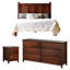 Ensemble de chambre à coucher avec lit plateforme 4 pièces shaker