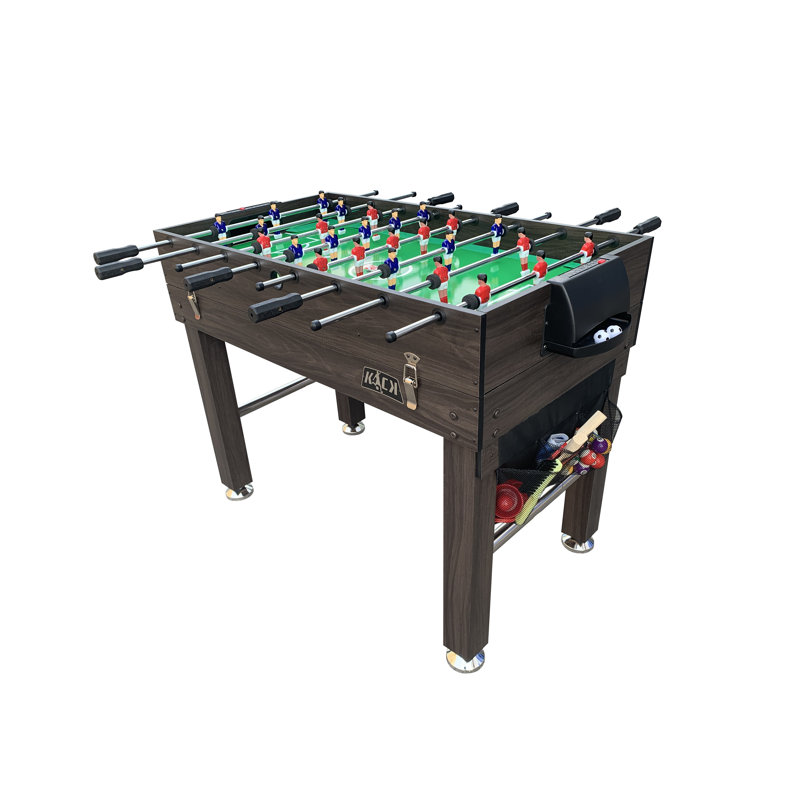 Table multi-jeux 4-en-1 48 po KICK Quad, Brun