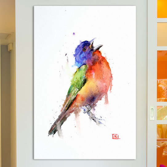 « arc-en-ciel », peinture sur toile tendue, H 26 po x l 18 po x P 1,5 po
