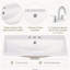 Plateau de meuble-lavabo 24 po seulement, lavabo en céramique blanche avec 3 trous de robinet, compatible avec un robinet de 4 po