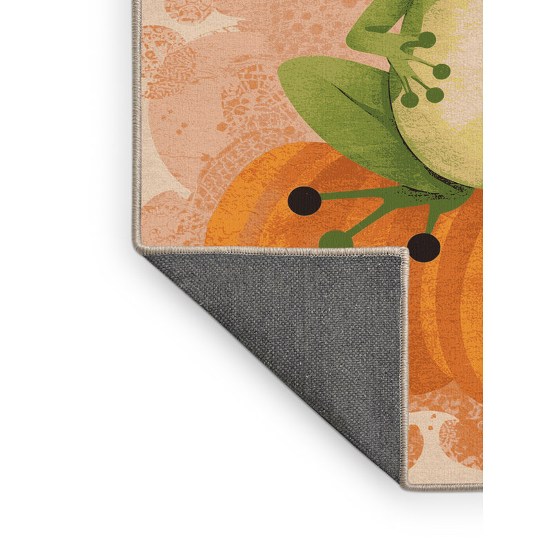 Soft Plush Espitia Halloween Modern & Contemporary Abstract Area Rug in Brown – Beige Binding, 4x6
