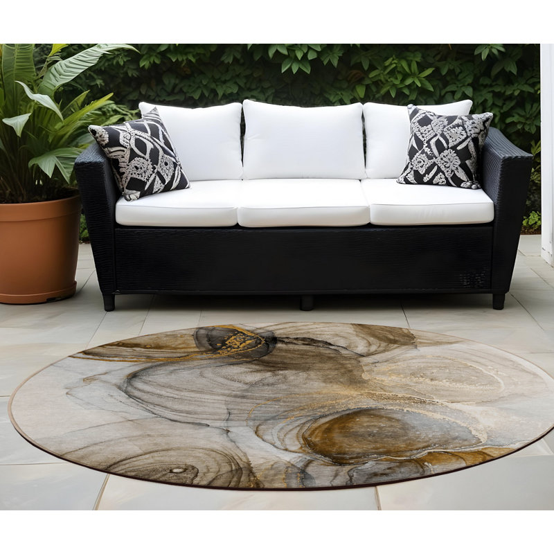 Tapis d'intérieur rond 8 po