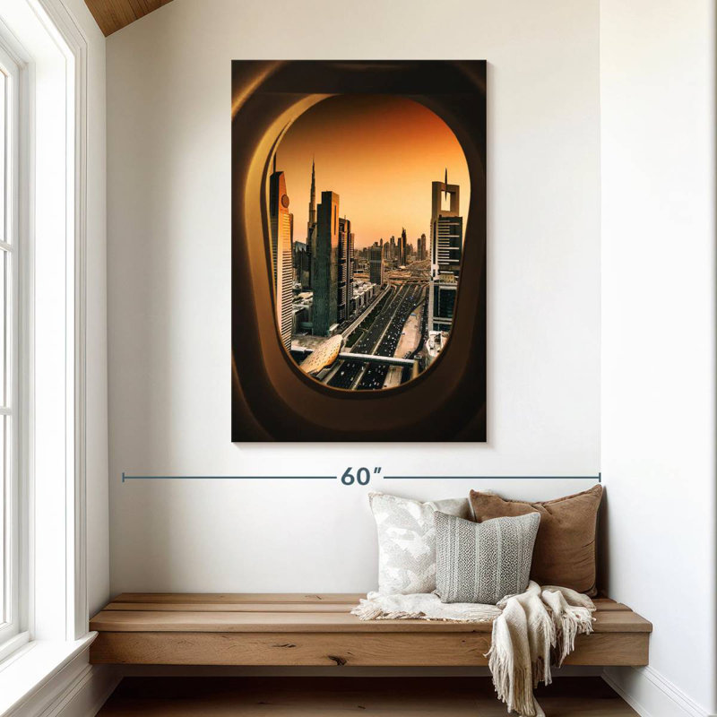 Sireci Dubai From Plane Window, 48" H x 32" W