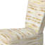 Chaise rembourrée rayée - Chaise d'appoint dorée à lignes dorées-2047852203