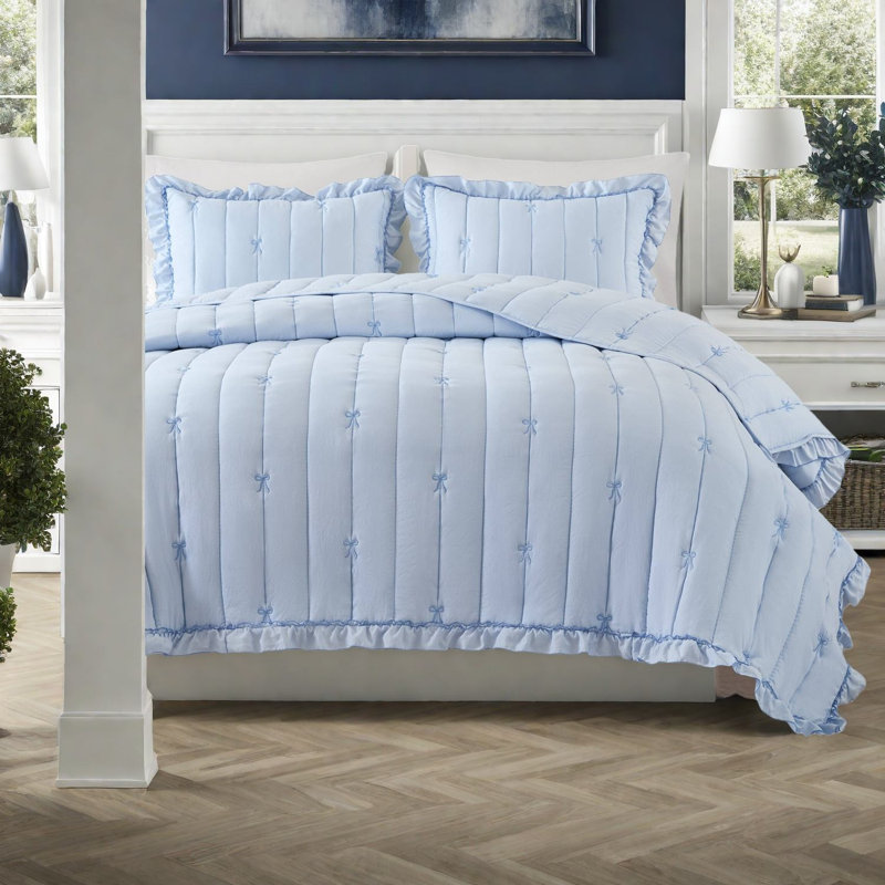 Charmants ensembles de literie brodés à l'arc, bonheur en microfibre pour les chambres romantiques