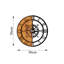 Horloge murale élégante en bois 22,0 x 1,2 x 22,0 pouces | 100% noyer véritable et finition noire, mécanisme silencieux | Parfait pour la décoration intérieure et les espaces de bureau, des variations de couleurs uniques pour un look distinctif