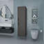 Meuble auxiliaire gris avec 4 tablettes