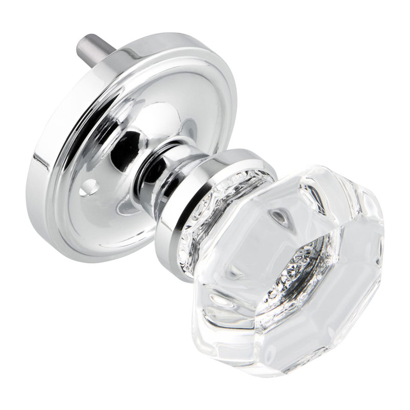 Classic Rosette with Waldorf Door Knob, Bright Chrome, 2-3/8”