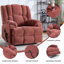 Fauteuil inclinable à deux moteurs en tissu rouge pour la détente et le soutien à la mobilité