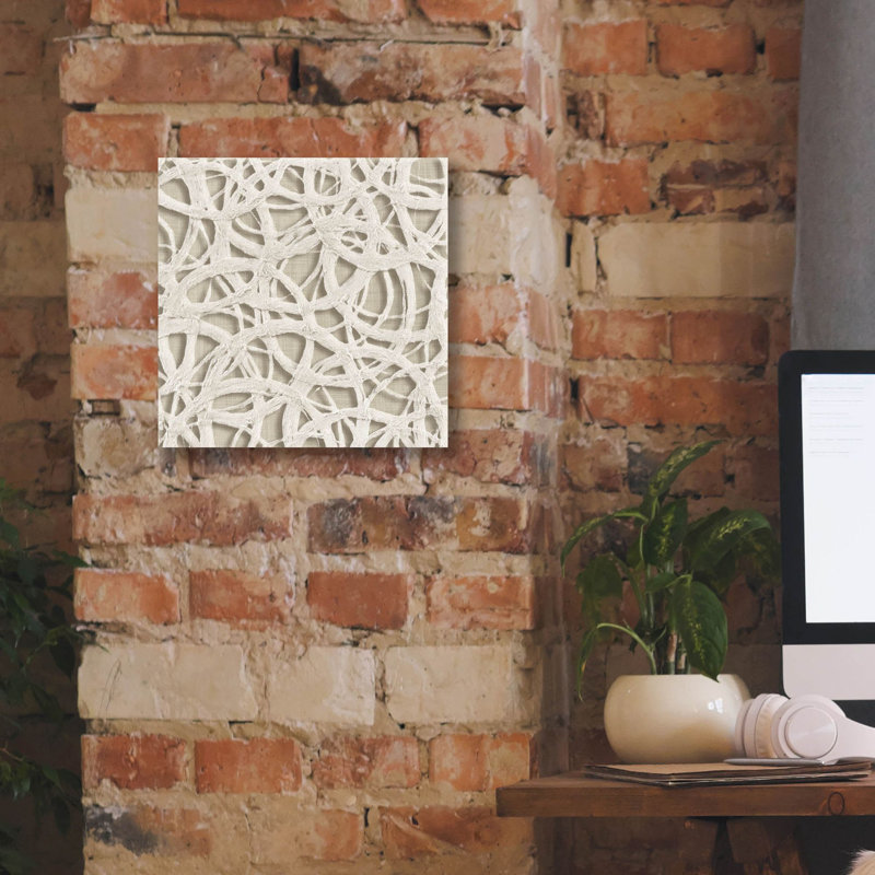 «Endless Circles Front Linen» par Wild Apple Portfolio, art mural sur toile, 12 po x 12 po