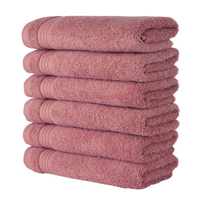 Shannan Turkish Cotton Hand Towels – Highly Absorbent, Quick Dry, Everyday Use, Set of 6, 16"x27"