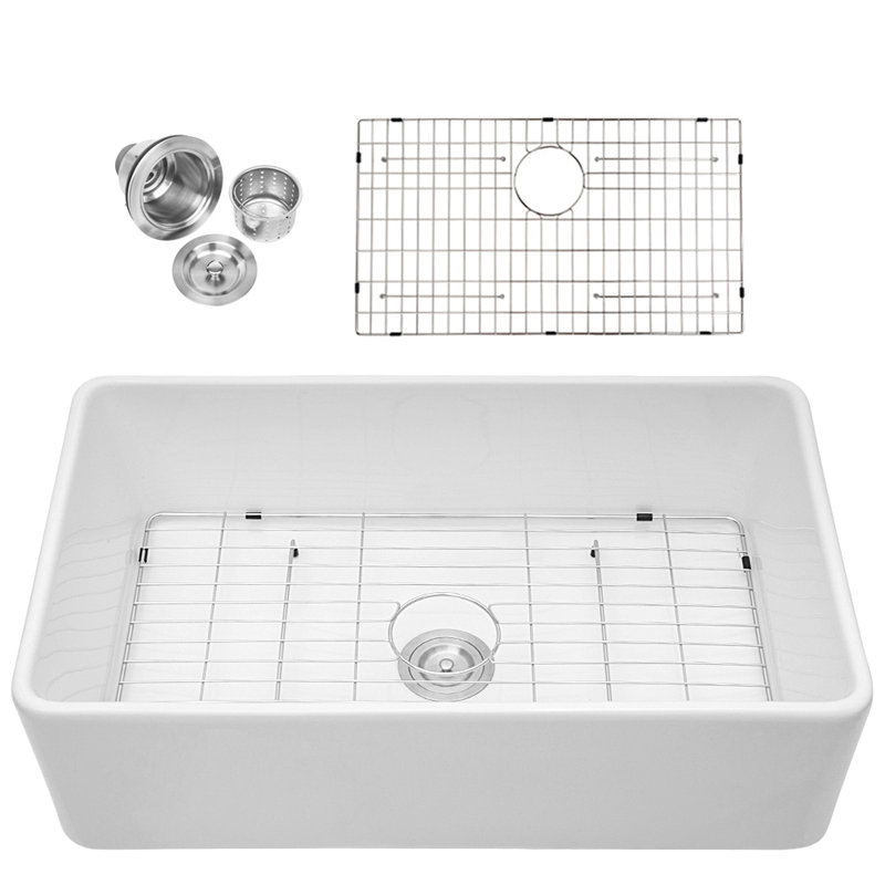 33'' L Single Bowl Fireclay Kitchen Sink