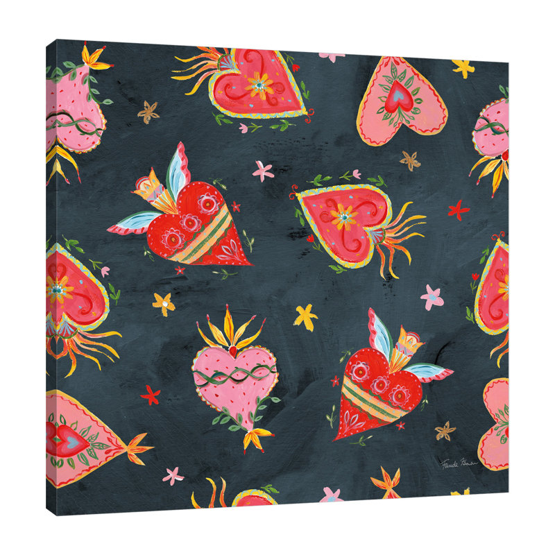 «Homage To Frida Motif VC», toile tendue par Farida Zaman, H 48 po x l 48 po x P 1,5 po