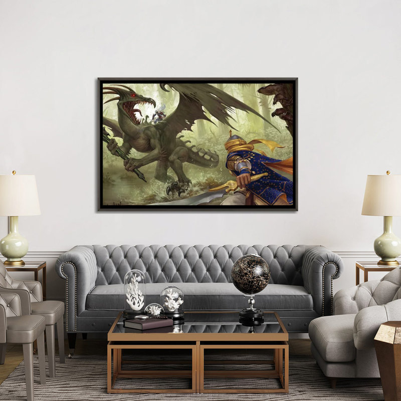 Intérieur de la région maritime - reproduction d'art murale - toile encadrée, Gris, H 40 po x l 60 po