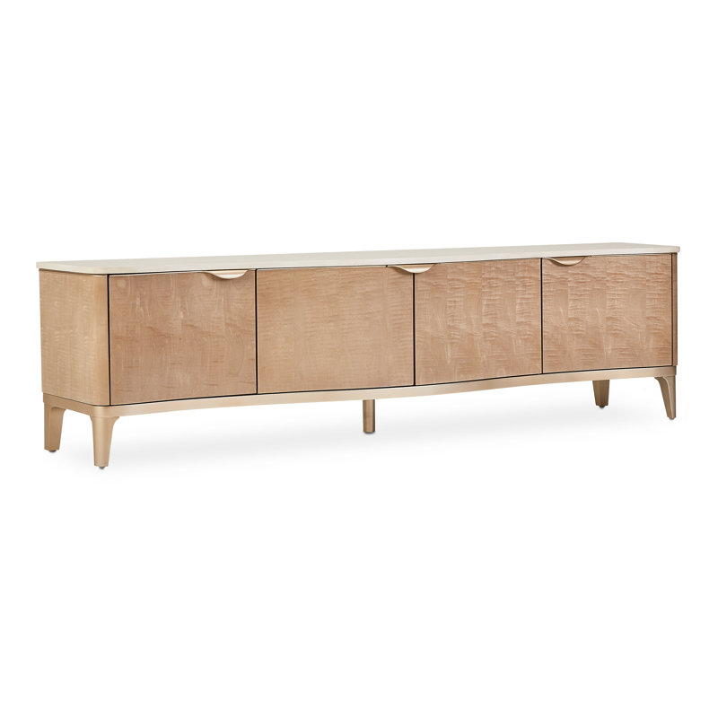 Malibu Crest Media Console, Blush/White