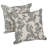 Floral Cotton Blend Reversible Throw Pillow