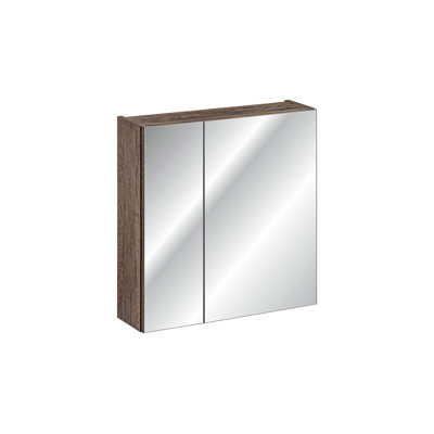Jacqulin 650 mm H Surface Mirrored Bathroom Cabinets 2 Adjustable Shelves with Mirror