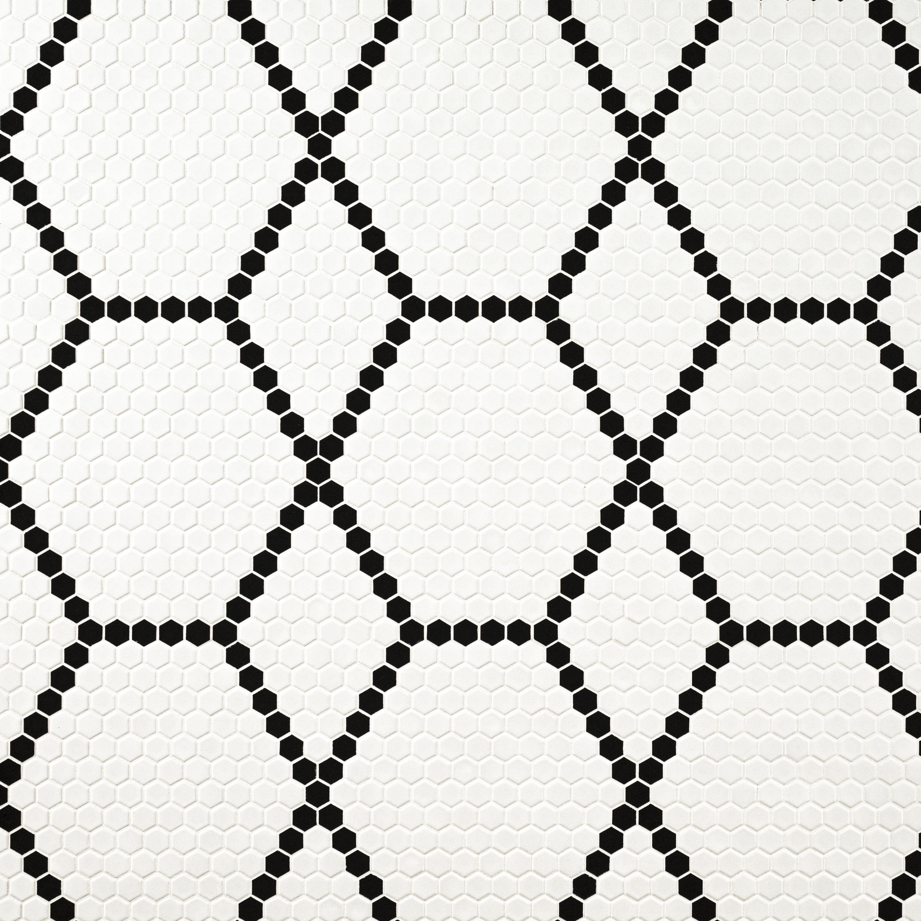 MSI White And Black Hive Pattern 11.73" x 11.85" Matte Porcelain Floor