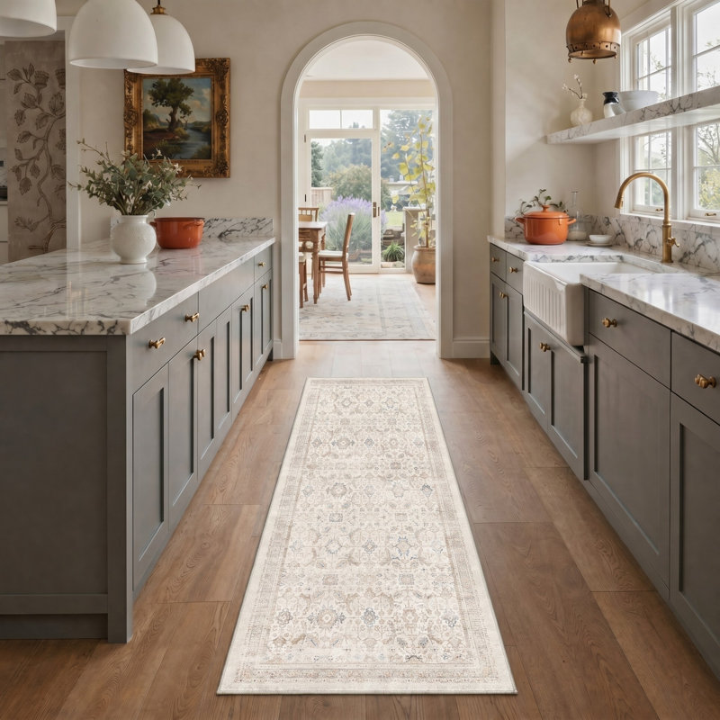 Tapis performance brun clair Abastos, Tapis de couloir 2 pi 3 po x 6 pi