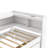 Twin Size L-shaped Bookcases Bed with Power Outlets, USB Charging Ports,Two Drawers,White